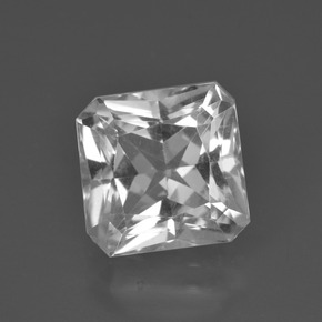 Quartz blanc naturelle taille émeraude, 4,73 ct, VVS-VS