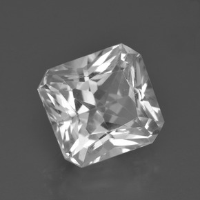 Quartz blanc naturelle taille émeraude, 5,67 ct, VS