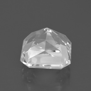 Quartz blanc naturelle taille émeraude, 6,22 ct, VVS-VS