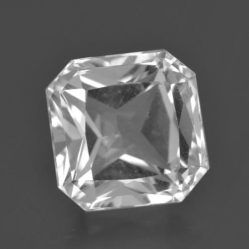 Quartz Blanc clair naturelle Taille émeraude, 9.12 ct, VVS