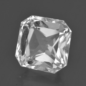 Quartz Blanc clair naturelle Taille émeraude, 9.12 ct, VVS