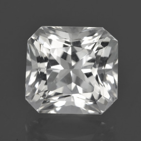 Quartz blanc naturelle taille émeraude, 6,73 ct, VVS