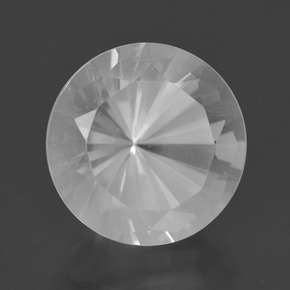 Quartz Blanc naturelle Coupe roude, 9.03 ct, VVS