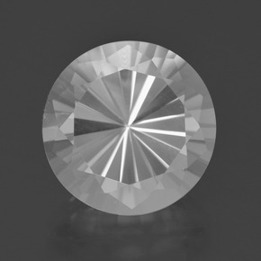 Quartz blanc naturelle coupe roude, 9,08 ct, VVS