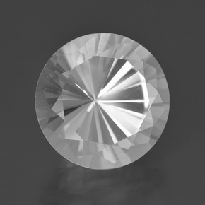 Quartz blanc naturelle coupe roude, 9,08 ct, VVS