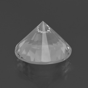 Quartz blanc naturelle coupe roude, 9,08 ct, VVS