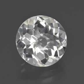 Quartz blanc naturelle coupe roude, 5,69 ct, VVS-VS
