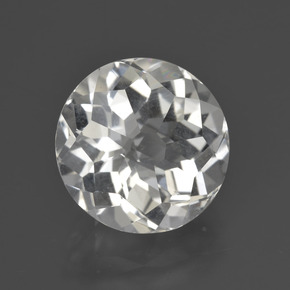 Quartz blanc naturelle coupe roude, 5,69 ct, VVS-VS