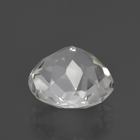 Quartz blanc naturelle coupe roude, 5,69 ct, VVS-VS