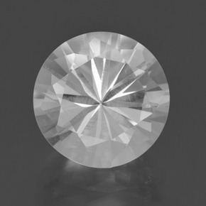 Quartz blanc naturelle coupe roude, 5,71 ct, VVS-VS