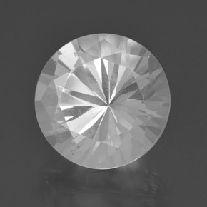 Quartz blanc naturelle coupe roude, 5,71 ct, VVS-VS