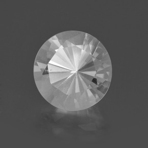 Quartz blanc naturelle coupe roude, 3,06 ct, VVS-VS