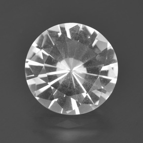 Quartz blanc naturelle coupe roude, 5,03 ct, VVS-VS