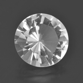 Quartz blanc naturelle coupe roude, 5,03 ct, VVS-VS