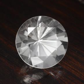 Quartz blanc naturelle coupe roude, 4,71 ct, VVS