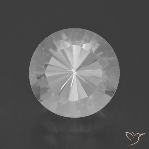Quartz blanc naturelle coupe roude, 5,81 ct, VVS