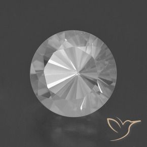 Quartz blanc naturelle coupe roude, 5,81 ct, VVS