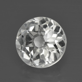 Quartz Blanc naturelle Coupe roude, 5.11 ct, VS