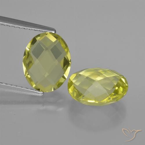 4.72ctw Naturel Jaune moyen Quartz, ovale, VVS