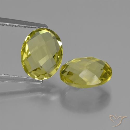 4.70ctw Naturel Jaune ananas Quartz, ovale, VVS-VS