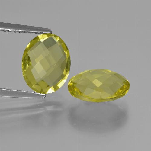 Achetez naturel 4,54ct jaune quartz gems, coupe ovale, en provenance brésil chez gemselect. en stock, livraison internationale!
