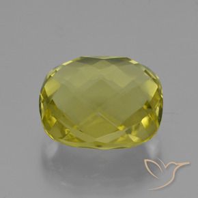 Quartz Jaune clair naturelle Coussin, 24.10 ct, VVS-VS