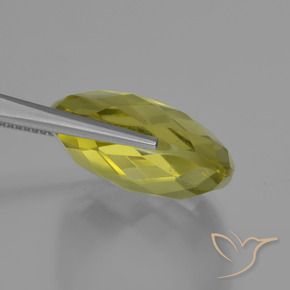 Quartz Jaune clair naturelle Coussin, 24.10 ct, VVS-VS