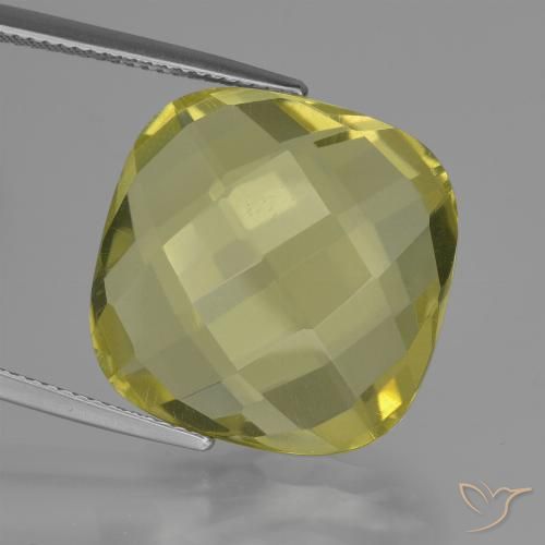 27.82ct Naturel Jaune clair Quartz, Coussin, VVS-VS
