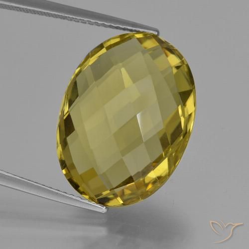 16.80ct Naturel Jaune foncé Quartz, ovale, VVS-VS