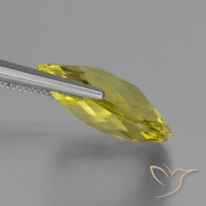 Quartz Jaune clair naturelle Coussin, 14.90 ct, VVS