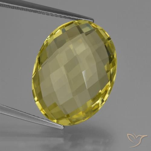 15.69ct Naturel Jaune ananas Quartz, ovale, VVS, Photo A