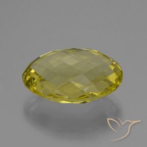 Quartz Jaune ananas naturelle ovale, 15.69 ct, VVS