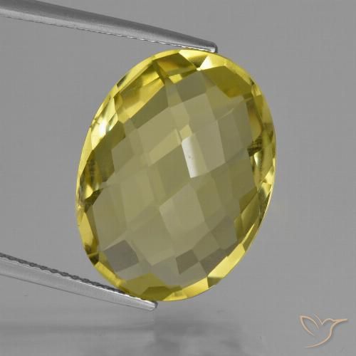 15.00ct Naturel Jaune ananas Quartz, ovale, VVS-VS