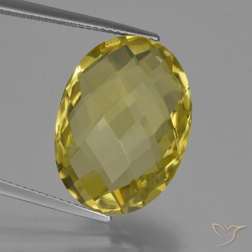 15.21ct Naturel Jaune clair Quartz, ovale, VS