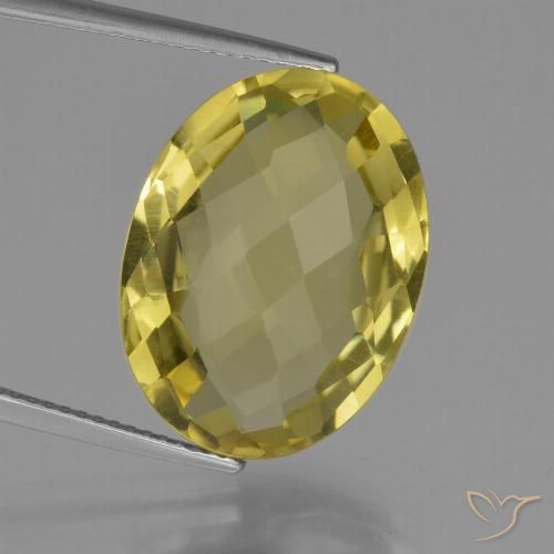 15.41ct Naturel Jaune clair Quartz, ovale, VS