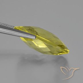Quartz Jaune clair naturelle Coussin, 14.63 ct, VVS