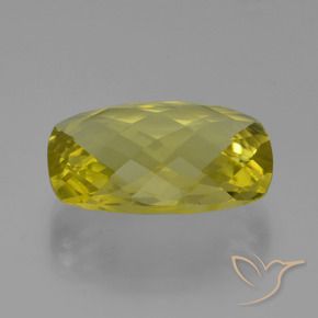 Quartz Jaune clair naturelle Coussin, 14.01 ct, VVS