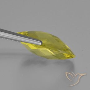 Quartz Jaune clair naturelle Coussin, 14.01 ct, VVS