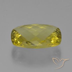 Quartz Jaune clair naturelle Coussin, 15.22 ct, VVS