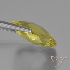 Quartz Jaune clair naturelle Coussin, 15.22 ct, VVS