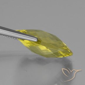 Quartz Jaune clair naturelle Coussin, 14.81 ct, VVS