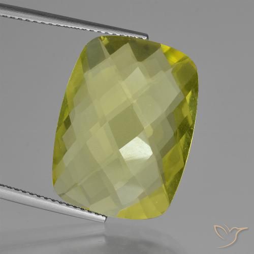 14.86ct Naturel Jaune citron Quartz, Coussin, VVS