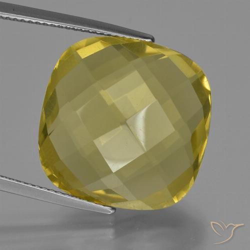 24.24ct Naturel Jaune clair Quartz, Coussin, VVS, Photo A