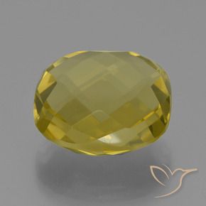 Quartz Jaune clair naturelle Coussin, 24.24 ct, VVS