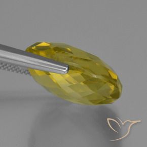 Quartz Jaune clair naturelle Coussin, 24.24 ct, VVS