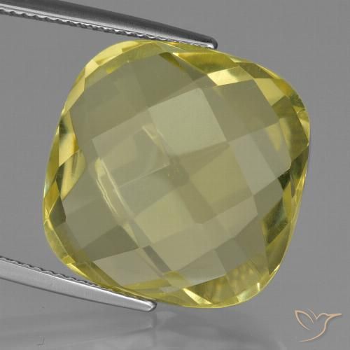26.65ct Naturel Jaune ananas Quartz, Coussin, VVS