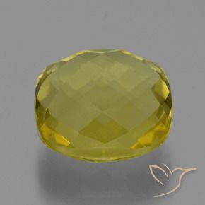 Quartz Jaune clair naturelle Coussin, 27.30 ct, VVS