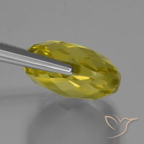 Quartz Jaune clair naturelle Coussin, 27.30 ct, VVS