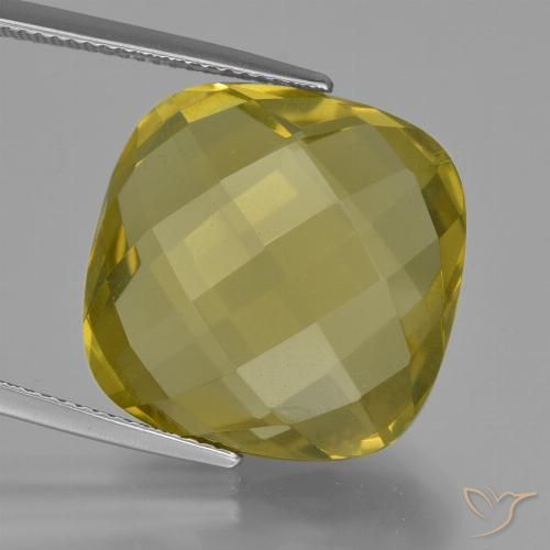 25.94ct Naturel Jaune clair Quartz, Coussin, VVS-VS