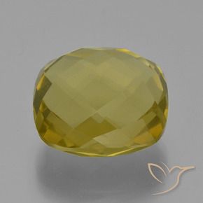 Quartz Jaune clair naturelle Coussin, 25.94 ct, VVS-VS